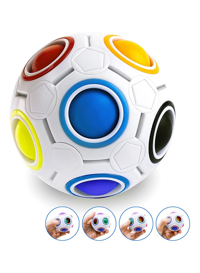 Rainbow Football Ball Shaped Magic Cube Speed Puzzle