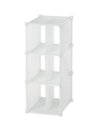 3 Layered Shoe Storage Grid White W10.43 X D13.78 X H25.39 inch - v1555319472/N22884352A_1