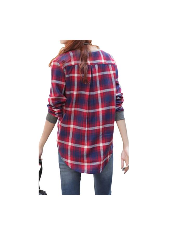 Long Sleeves Top Grey/Red - Image 2