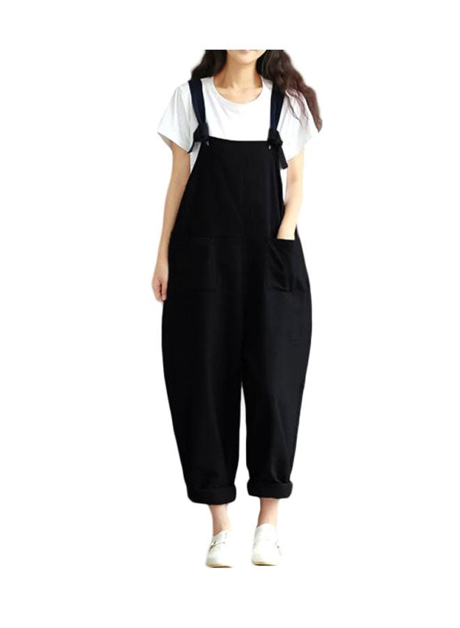 Casual Sleeveless Jumpsuit Black  - Image 1