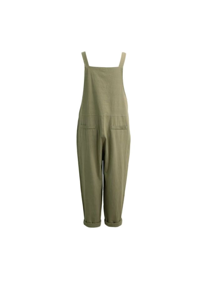 Casual Sleeveless Jumpsuit Green  - Image 2