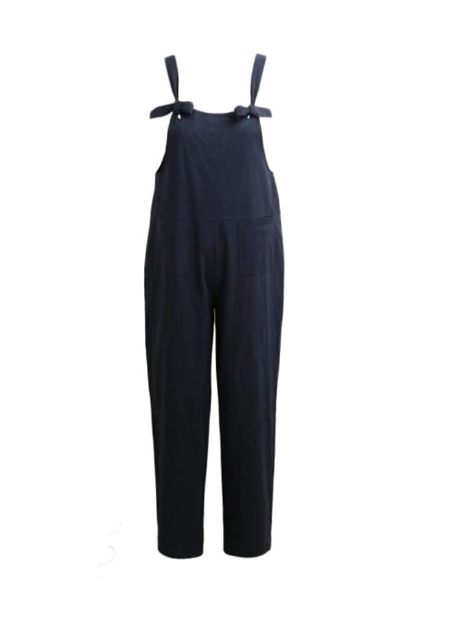 Casual Sleeveless Jumpsuit Dark Blue  - Image 1