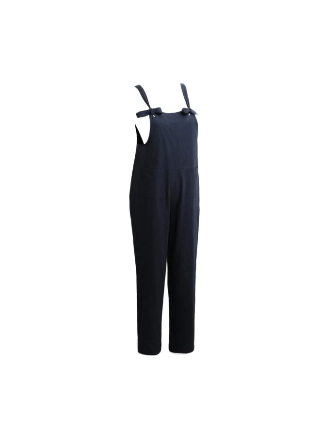 Casual Sleeveless Jumpsuit Dark Blue  - Image 3