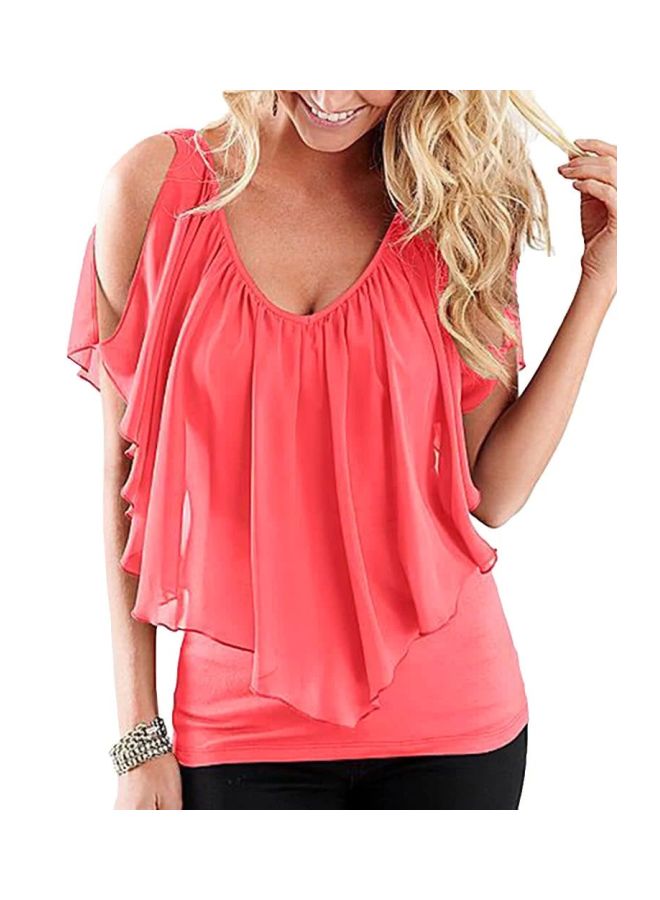 Cold Shoulder Tunic Pink - Image 3