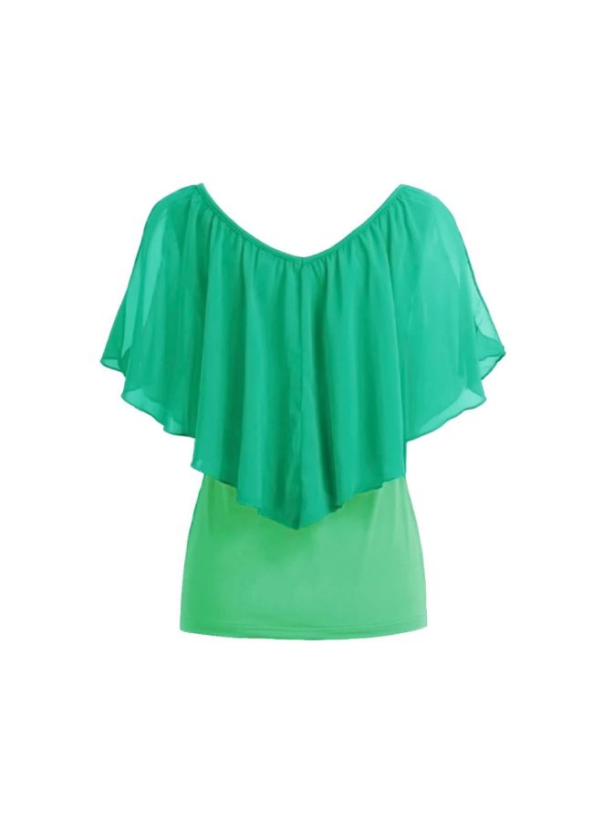 Cold Shoulder Tunic Green - Image 2