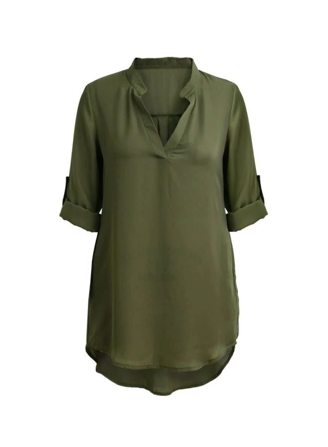 Long Sleeves Tunic Dark Green  - Image 1