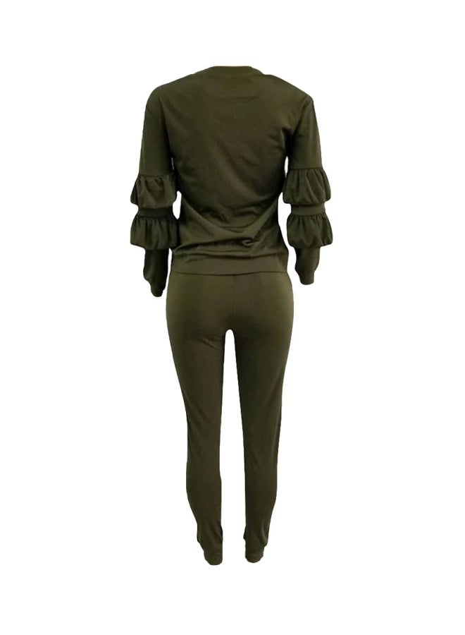 2-Piece Top And Long Pant Set Dark Green - v1555322589/N22334093V_3