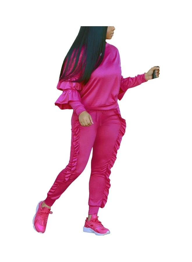 2-Piece Top And Long Pant Set Rose - Image 1