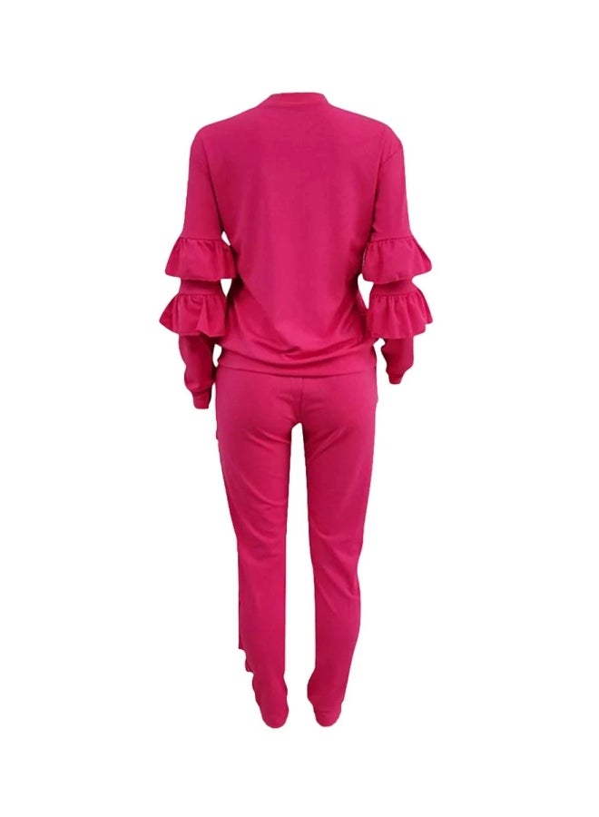 2-Piece Top And Long Pant Set Rose - Image 3