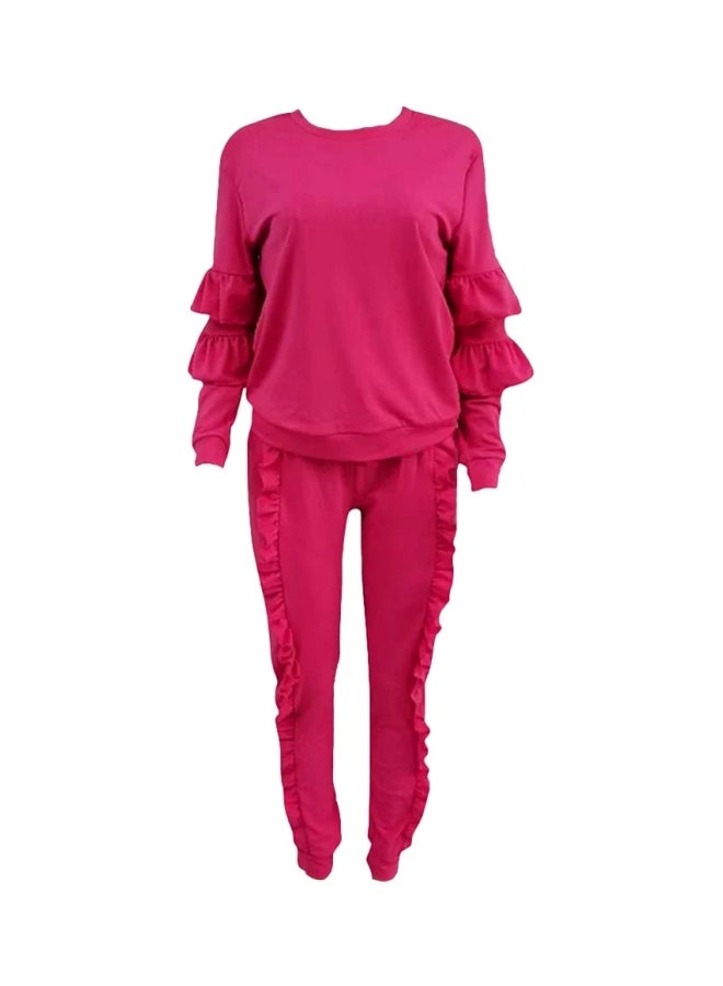 2-Piece Top And Long Pant Set Rose - Image 2