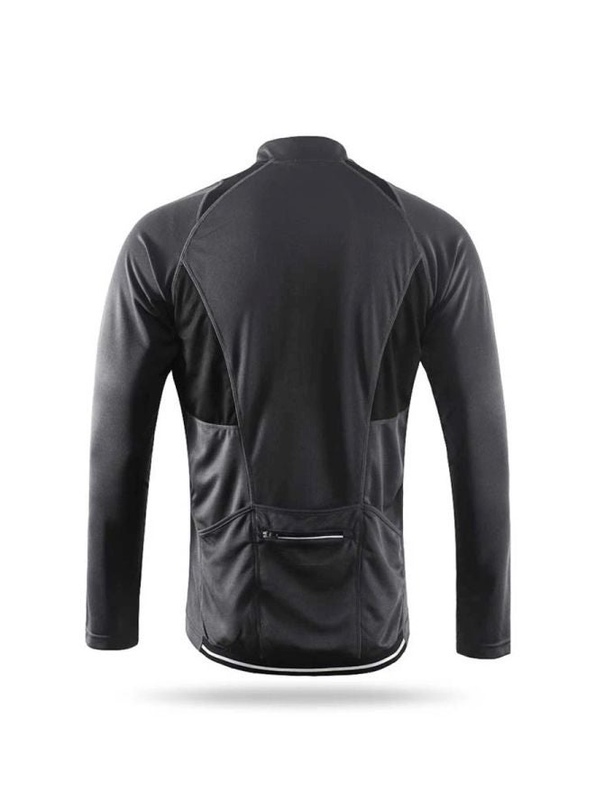 Long Sleeves Cycling Jersey Black - Image 2
