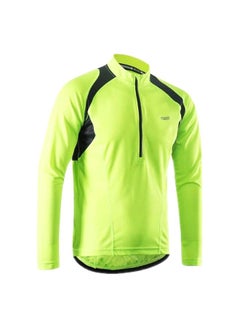 Generic Long Sleeves Cycling Jersey Green  - Image 1