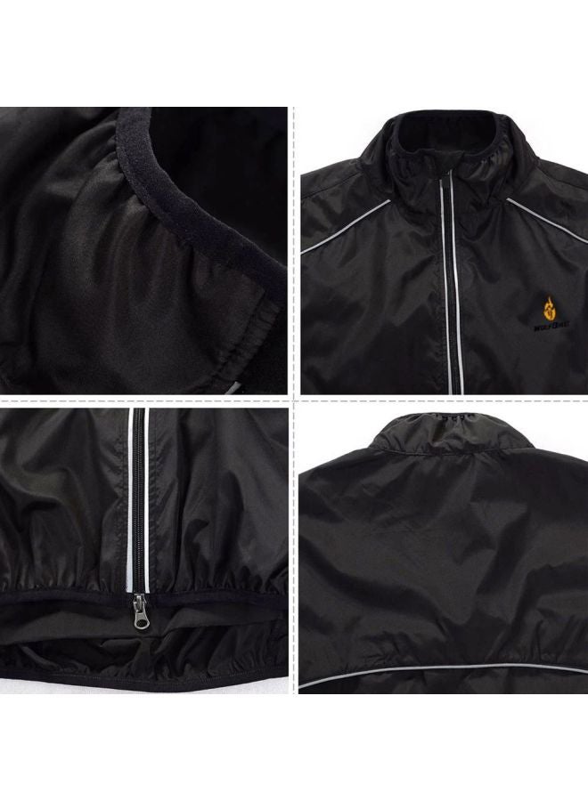 Long Sleeves Riding Jacket Black - Image 3