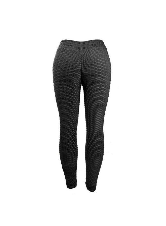 Solid Stretch Yoga Pants Black  - Image 2