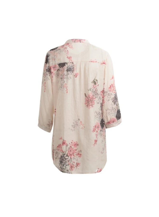 Floral Printed Tunic Pink/Black/Grey - Image 2