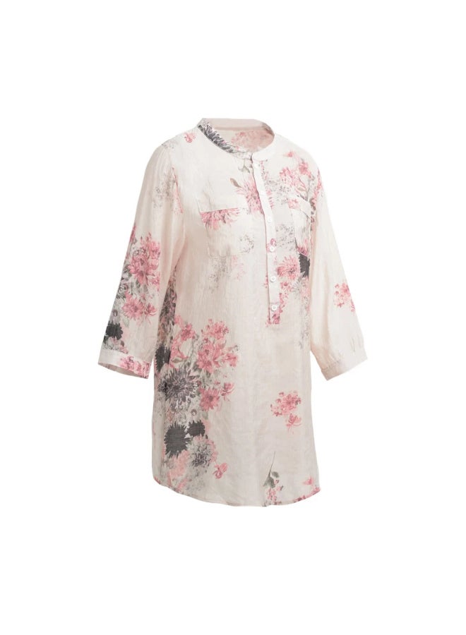 Floral Printed Tunic Pink/Black/Grey - Image 3