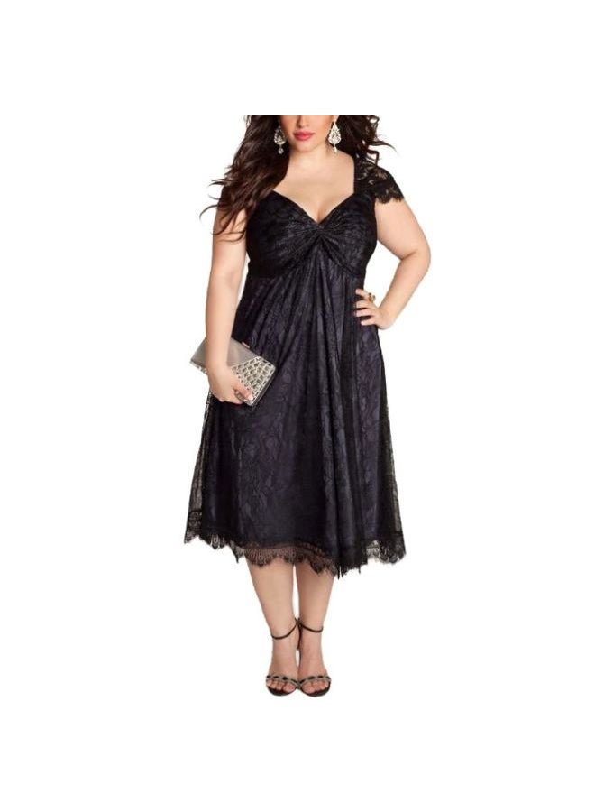 Generic Floral Lace Dress Black  - Image 1