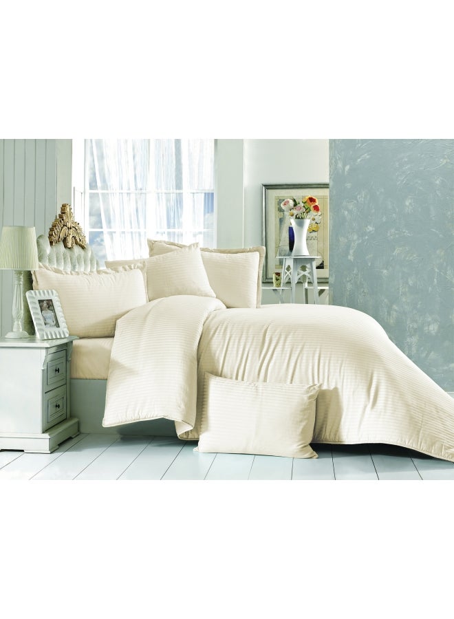 REGAL IN HOUSE 6-Piece Duvet Cover Set Cotton Cream 