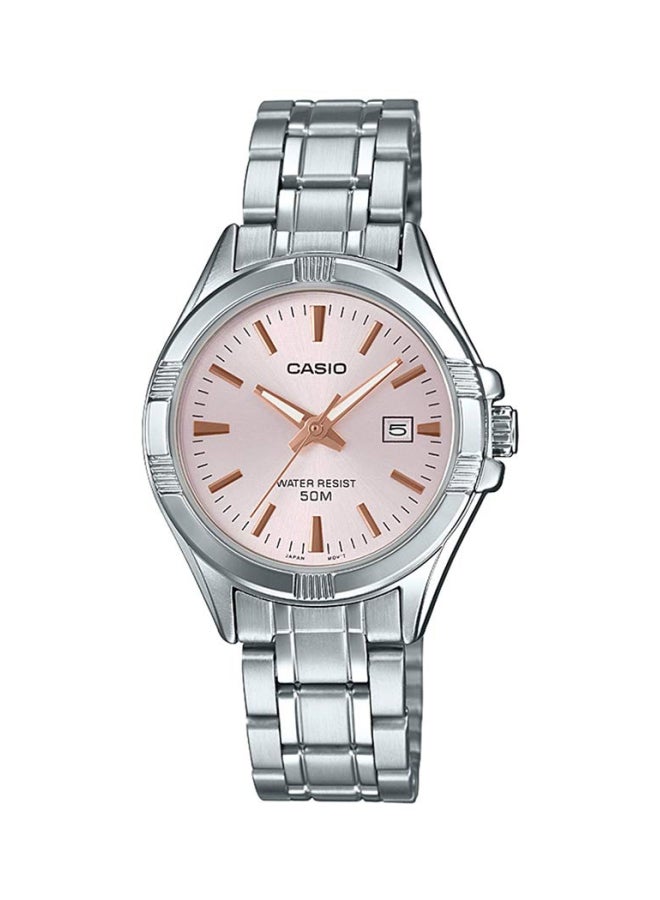 كاسيو ساعة يد بعقارب إنتيسر كوارتز طراز LTP-1308D-4AVDF - 31 مم - فضي للنساء - Image 1