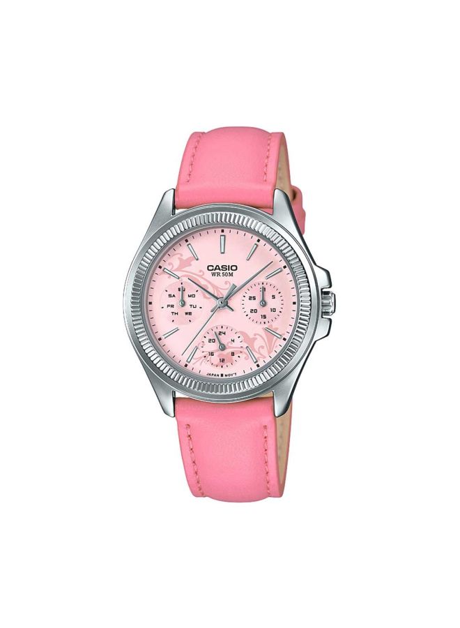 كاسيو ساعة يد إنتايسر بعقارب طراز LTP-2088L-4A2VDF - مقاس 33 ملم - لون زهري للنساء - Image 1