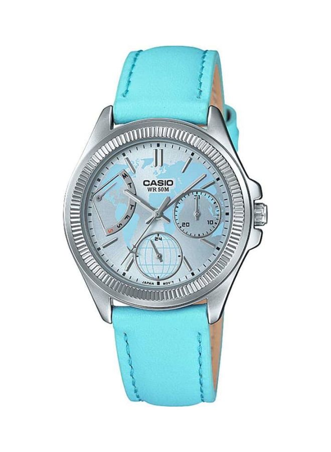 كاسيو ساعة يد إنتايسر بعقارب طراز LTP-2089L-2AVDF - 33 مم - أزرق للنساء - Image 1