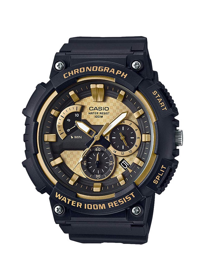 كاسيو ساعة يد بعقارب مقاومة للماء طراز MCW-200H-9AVDF - 54 مم - أسود للرجال - Image 1