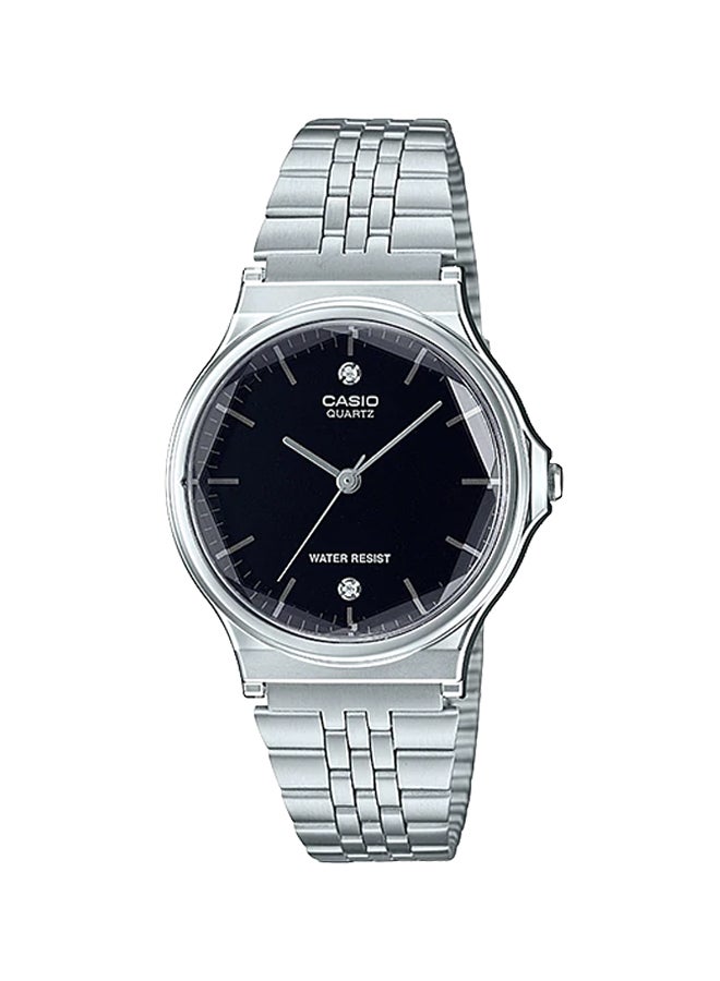 كاسيو ساعة يد بعقارب وسوار من الإستانلس ستيل طراز MQ-1000D-1A2DF مقاس 39 مم - لون فضي للنساء - Image 1