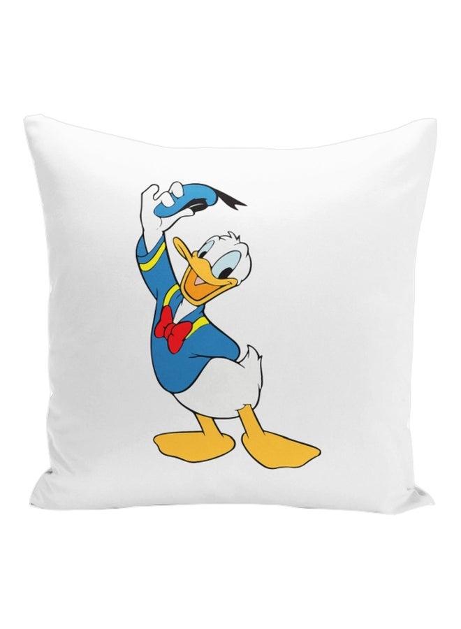 Donald Duck Printed Decorative Pillow Blue/Orange/White 16x16inch - Image 1