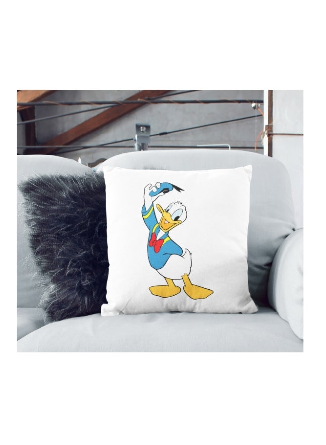 Donald Duck Printed Decorative Pillow Blue/Orange/White 16x16inch - Image 2