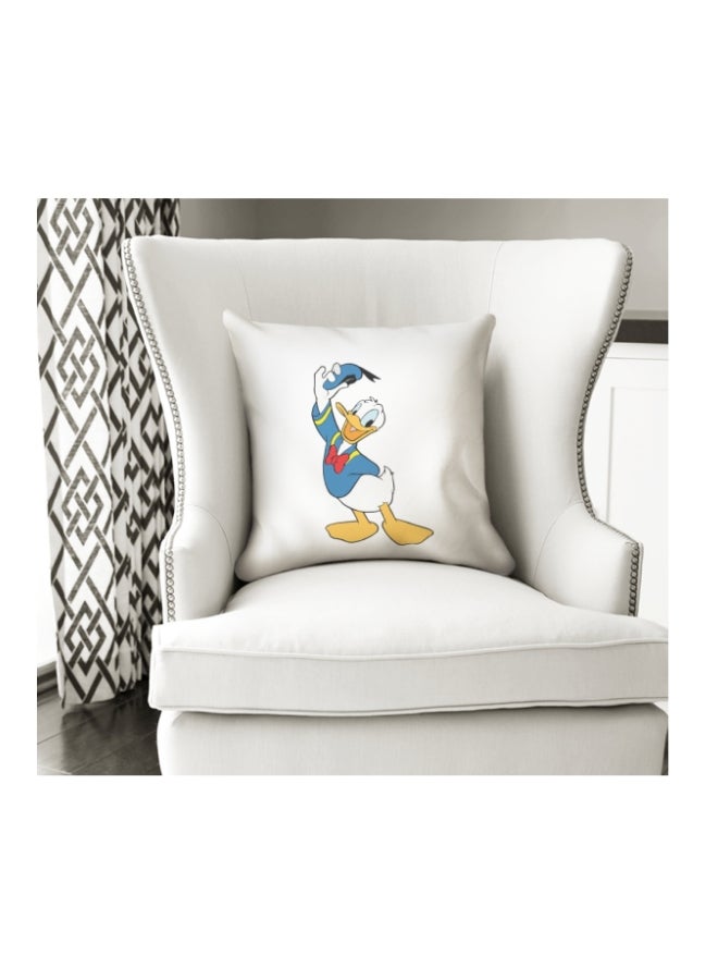 Donald Duck Printed Decorative Pillow Blue/Orange/White 16x16inch - Image 3