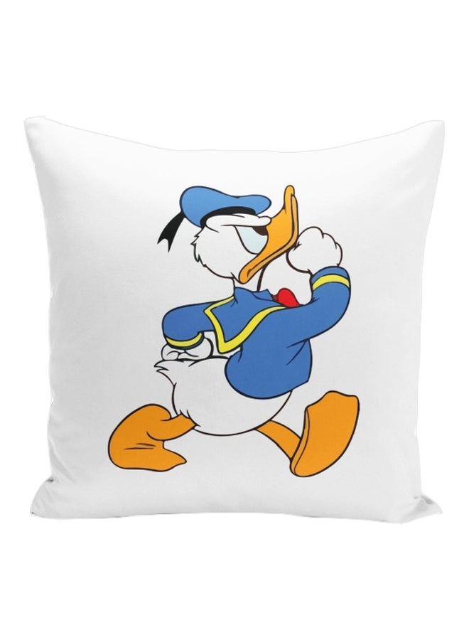 Donald Duck Printed Decorative Pillow Blue/Orange/White 16x16inch - Image 1