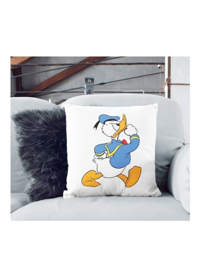 Donald Duck Printed Decorative Pillow Blue/Orange/White 16x16inch - Image 2