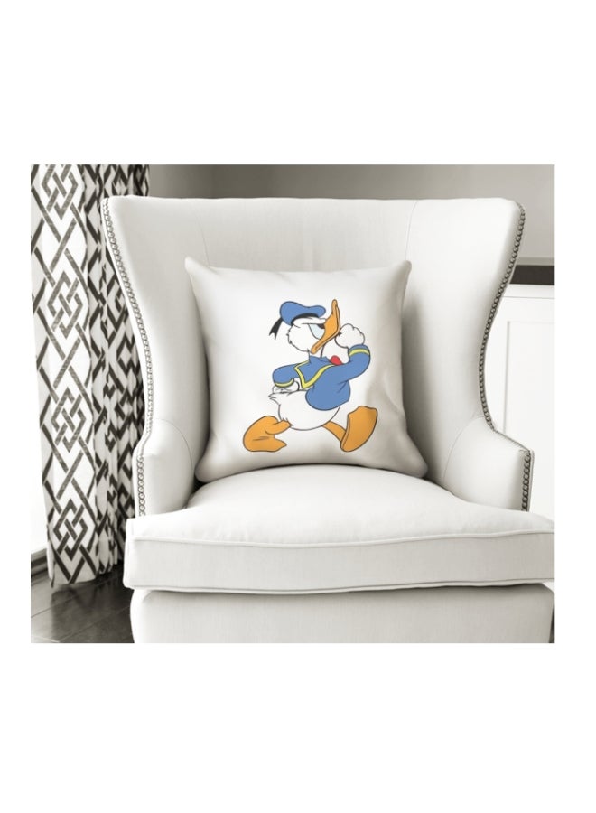 Donald Duck Printed Decorative Pillow Blue/Orange/White 16x16inch - Image 3