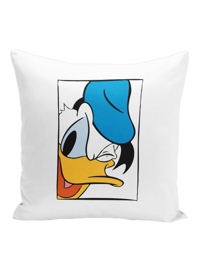 Donald Duck Printed Decorative Pillow Blue/Orange/White 16x16inch - Image 1