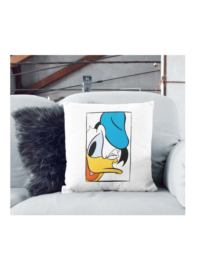 Donald Duck Printed Decorative Pillow Blue/Orange/White 16x16inch - Image 2