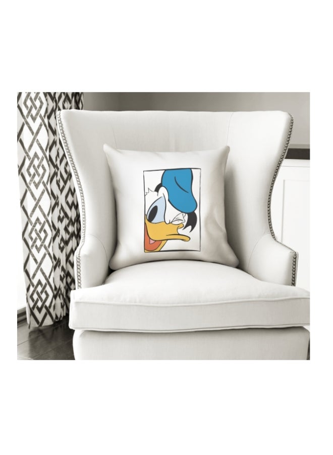 Donald Duck Printed Decorative Pillow Blue/Orange/White 16x16inch - Image 3