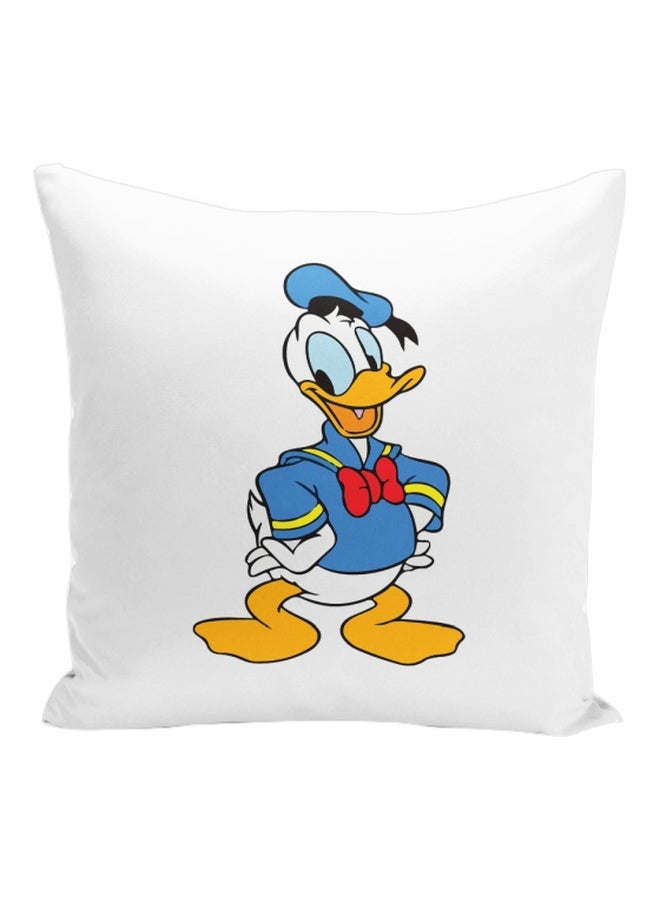 Donald Duck Printed Decorative Pillow Blue/Orange/White 16x16inch - Image 1
