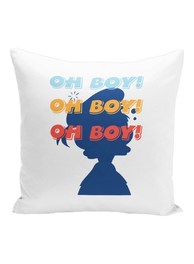 Donald Duck Printed Decorative Pillow Blue/Red/White 16x16inch - Image 1