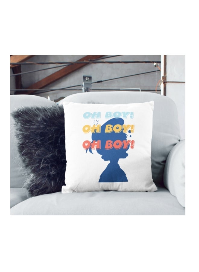 Donald Duck Printed Decorative Pillow Blue/Red/White 16x16inch - Image 2