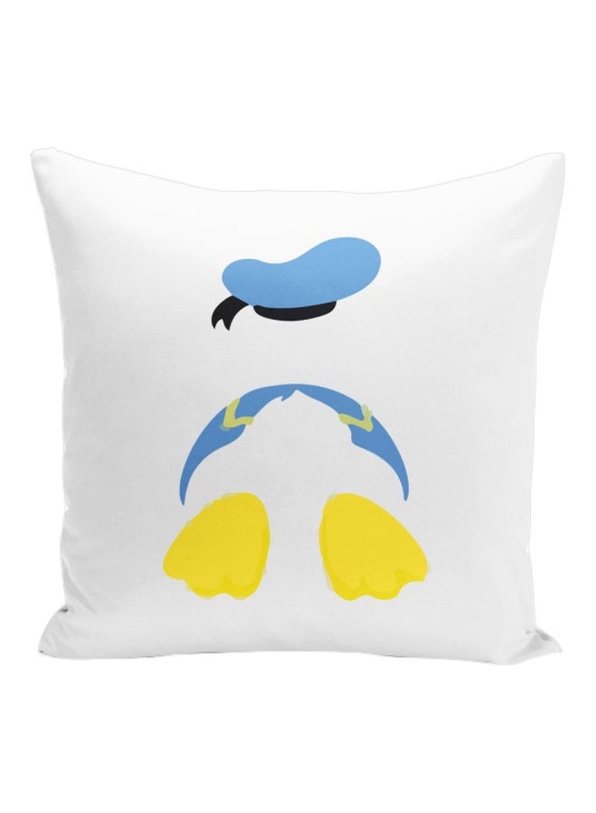 Donald Duck Printed Decorative Pillow Blue/Orange/White 16x16inch - Image 1