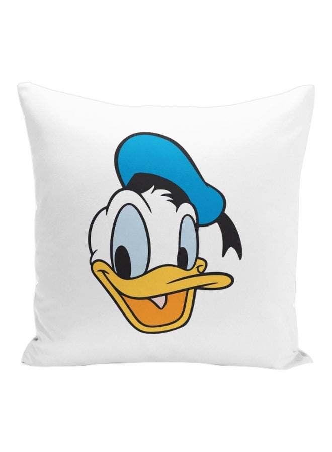 Donald Duck Printed Decorative Pillow Blue/Orange/White 16x16inch - Image 1