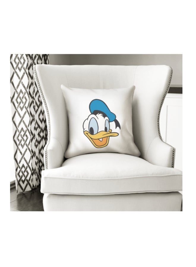 Donald Duck Printed Decorative Pillow Blue/Orange/White 16x16inch - Image 3