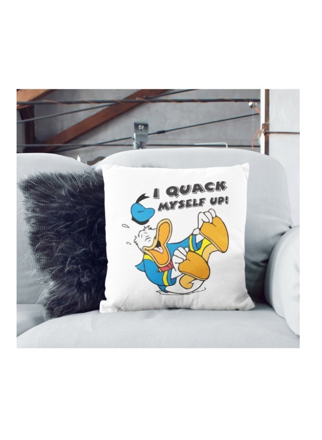 Donald Duck Printed Decorative Pillow Blue/Orange/White 16x16inch - Image 2