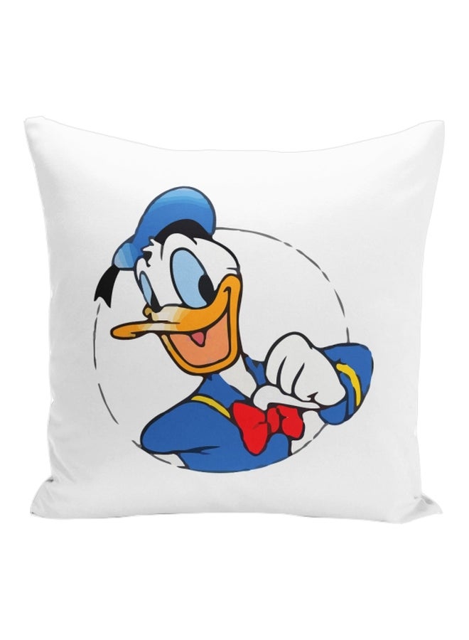 Donald Duck Printed Decorative Pillow Blue/Black/White 16x16inch - Image 1