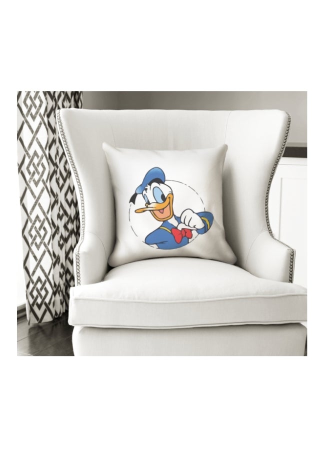 Donald Duck Printed Decorative Pillow Blue/Black/White 16x16inch - Image 3