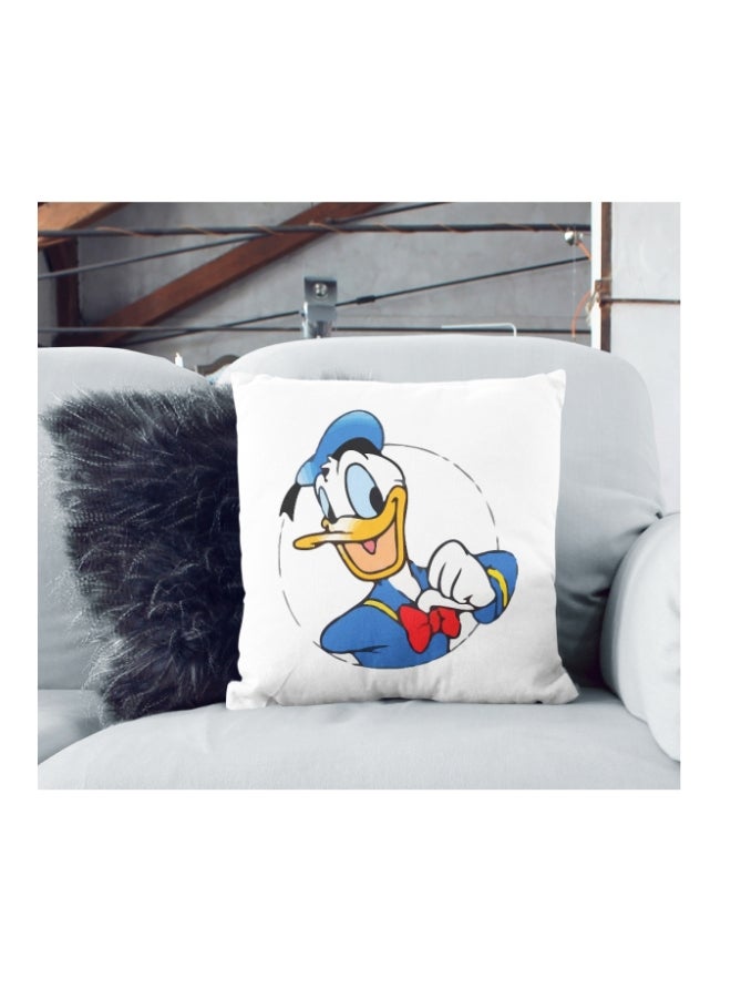 Donald Duck Printed Decorative Pillow Blue/Black/White 16x16inch - Image 2