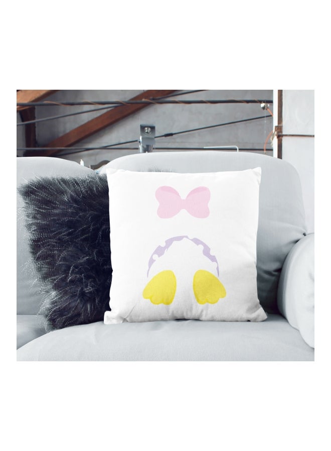 Daisy Duck Printed Decorative Pillow Pink/Yellow/White 16x16inch - Image 2