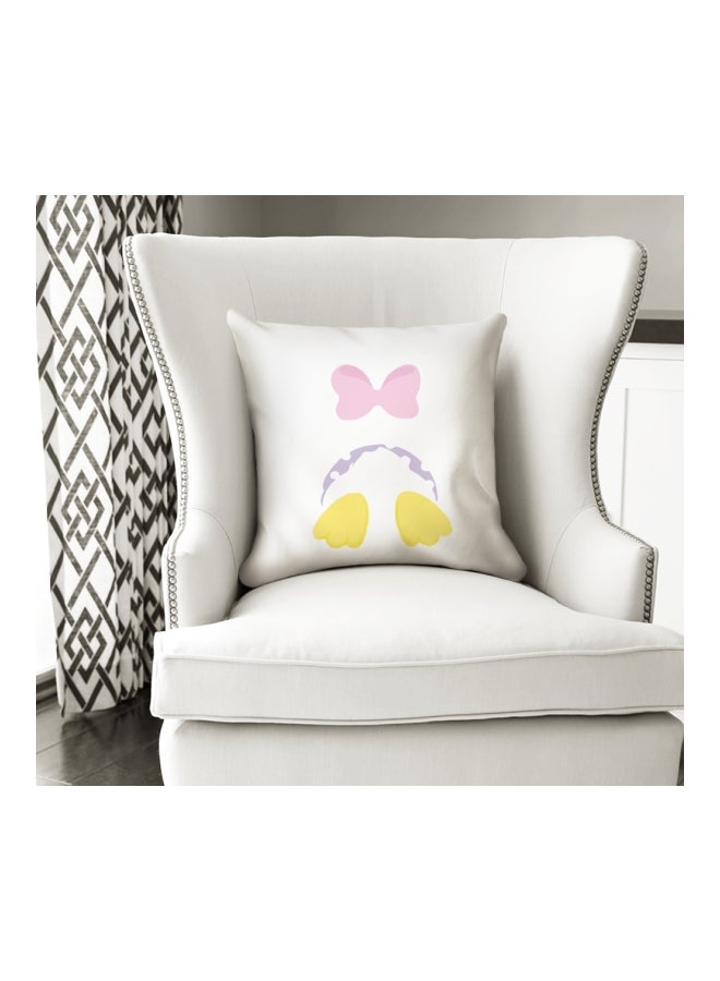 Daisy Duck Printed Decorative Pillow Pink/Yellow/White 16x16inch - Image 3