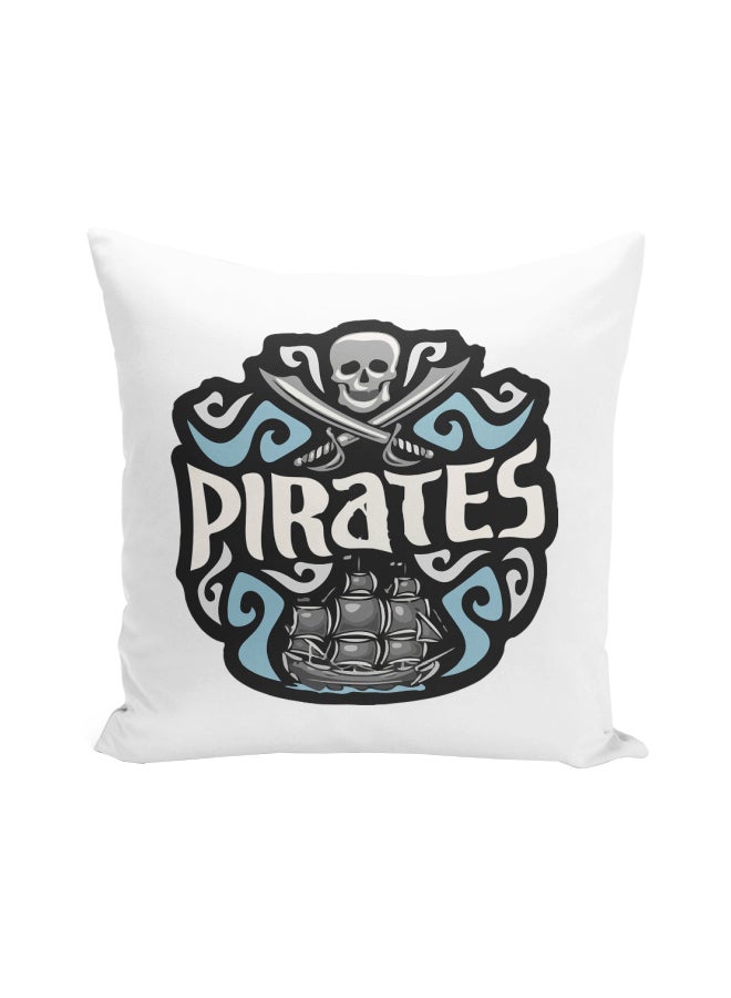 وسادة زينة مطبوع عليها عبارة من سلسلة أفلام "Pirates of the Caribbean" رمادي/أزرق/أبيض 16x16بوصة - Image 1