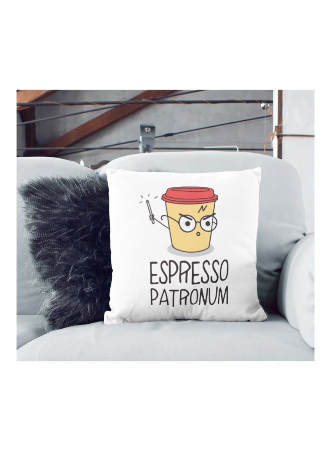 Harry Potter Quote Printed Decorative Pillow White/Yellow/Red 16x16cm - Image 2